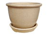 Wholesale Ceramic Pots & Planters > Pot w/ Saucer Series
Mini Pot with Saucer : Rim Glazed (Beige)