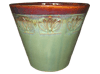 Wholesale Garden Planters, Pots & Planters > Stackable Series
Conical Pot : Stamped Design #315: (2 Tone Green)