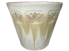 Wholesale Garden Planters, Pots & Planters > Stackable Series
Conical Pot : Stamped Design #315: (Falling Beige)