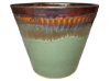 Wholesale Garden Planters, Pots & Planters > Stackable Series
Conical Pot : Stamped Design #316: (2 Tone Green)
