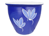 Garden Accessories, Pots & Planters > Malay Series
Flat Rim Malay Pot : Animal Art Carving: Butterfly (Imperial Blue)