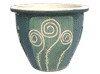 Garden Accessories, Pots & Planters > Malay Series
Flat Rim Malay Pot : Carving Art #319 (Midnight Green)