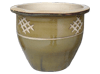 Garden Accessories, Pots & Planters > Malay Series
Flat Rim Malay Pot : Carving Art #302 (Olive Green/Khaki)