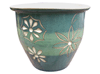 Garden Accessories, Pots & Planters > Malay Series
Flat Rim Malay Pot : Flower Carving #309 (Midnight Green)