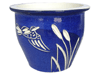 Garden Accessories, Pots & Planters > Malay Series
Flat Rim Malay Pot : Animal Art Carving: Bird (Imperial Blue)
