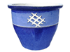 Garden Accessories, Pots & Planters > Malay Series
Flat Rim Malay Pot : Carving Art #302 (Blue/Creme)