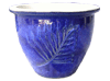 Garden Accessories, Pots & Planters > Malay Series
Flat Rim Malay Pot : Leaf Carving #306 (Imperial Blue)