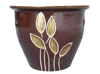 Garden Accessories, Pots & Planters > Malay Series
Flat Rim Malay Pot : Carving Art #324 (Plum Red)