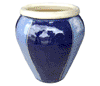 Clay Pots & Planters > Urn Series
HaiNam Urn : Design #301:<br>Rim Unglazed (Dark & Light Blue)