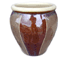 Clay Pots & Planters > Urn Series
HaiNam Urn : Design #301:<br>Rim Unglazed (Dark & Light Brown)