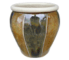 Clay Pots & Planters > Urn Series
HaiNam Urn : Design #301:<br>Rim Unglazed (Green & Brown)