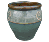 Clay Pots & Planters > Urn Series
HaiNam Urn : Design #302:<br>Rim Glazed (Imperial Green)