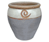 Clay Pots & Planters > Urn Series
HaiNam Urn : Design #302:<br>Rim Unglazed (Grey & Yellow)