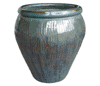 Clay Pots & Planters > Urn Series
HaiNam Urn : Design #306:<br>Rim Glazed (Green/Brown)