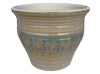 Plant Container, Pots & Planters > Malay Series
Malay Aztec Pot : Stamped Design #302:<br>Rim Unglazed (Honey/Green)