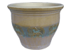 Plant Container, Pots & Planters > Malay Series
Malay Aztec Pot : Stamped Design #309:<br>Rim Unglazed (Honey/Green)