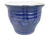 Plant Container, Pots & Planters > Malay Series
Malay Aztec Pot : Stamped Design #308:<br>Rim Unglazed (Imperial Blue)