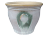 Plant Container, Pots & Planters > Malay Series
Malay Aztec Pot : Stamped Design #310:<br>Rim Unglazed (Lavender/Green)