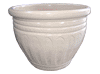 Frost Proof Pots & Planters > Malay Series
Round Rim Malay Pot : Special Art Design: Scalloped (Off White)