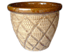 Frost Proof Pots & Planters > Malay Series
Round Rim Malay Pot : Carving Art #108 (Light Brown)