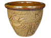 Frost Proof Pots & Planters > Malay Series
Round Rim Malay Pot : Carving Art #114 (Light Brown)
