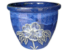Frost Proof Pots & Planters > Malay Series
Round Rim Malay Pot : Flower Carving #108 (Imperial Blue)