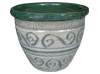 Frost Proof Pots & Planters > Malay Series
Round Rim Malay Pot : Carving Art #110 (Light Green)