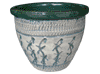 Frost Proof Pots & Planters > Malay Series
Round Rim Malay Pot : Carving Art #111 (Light Green)