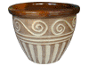 Frost Proof Pots & Planters > Malay Series
Round Rim Malay Pot : Carving Art #116 (Light Brown)