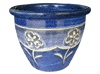 Frost Proof Pots & Planters > Malay Series
Round Rim Malay Pot : Flower Carving #114 (Imperial Blue)