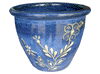 Frost Proof Pots & Planters > Malay Series
Round Rim Malay Pot : Flower Carving #115 (Imperial Blue)