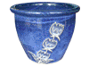 Frost Proof Pots & Planters > Malay Series
Round Rim Malay Pot : Flower Carving #116 (Imperial Blue)
