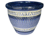 Frost Proof Pots & Planters > Malay Series
Round Rim Malay Pot : Carving Art #117 (Imperial Blue)