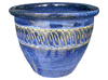 Frost Proof Pots & Planters > Malay Series
Round Rim Malay Pot : Carving Art #118 (Imperial Blue)