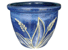 Frost Proof Pots & Planters > Malay Series
Round Rim Malay Pot : Leaf Carving #110 (Imperial Blue)