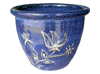 Frost Proof Pots & Planters > Malay Series
Round Rim Malay Pot : Flower Carving #119 (Imperial Blue)