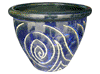 Frost Proof Pots & Planters > Malay Series
Round Rim Malay Pot : Carving Art #124 (Imperial Blue)