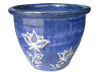 Frost Proof Pots & Planters > Malay Series
Round Rim Malay Pot : Flower Carving #124 (Imperial Blue)