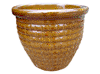 Frost Proof Pots & Planters > Malay Series
Round Rim Malay Pot : Special Art Design: Squares I (Running Brown)