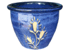 Frost Proof Pots & Planters > Malay Series
Round Rim Malay Pot : Flower Carving #126 (Imperial Blue)