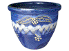 Frost Proof Pots & Planters > Malay Series
Round Rim Malay Pot : Leaf Carving #116 (Imperial Blue)