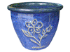 Frost Proof Pots & Planters > Malay Series
Round Rim Malay Pot : Flower Carving #140 (Imperial Blue)
