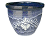 Frost Proof Pots & Planters > Malay Series
Round Rim Malay Pot : Carving Art #136 (Dark Blue/White)