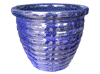Frost Proof Pots & Planters > Malay Series
Round Rim Malay Pot : Special Art Design: Ribbed (Imperial Blue)