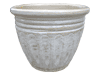 Frost Proof Pots & Planters > Malay Series
Round Rim Malay Pot : Special Art Design: Scalloped (Dimple White)