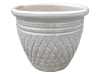 Frost Proof Pots & Planters > Malay Series
Round Rim Malay Pot : Special Art Design: Pineapple (Dimple White)