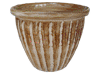 Frost Proof Pots & Planters > Malay Series
Round Rim Malay Pot : Special Art Design: Vertical Grooves (Running Brown)