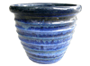 Frost Proof Pots & Planters > Malay Series
Round Rim Malay Pot : Special Art Design: Ribbed (Falling Blue)