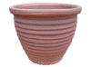 Frost Proof Pots & Planters > Malay Series
Round Rim Malay Pot : Special Art Design: Ribbed (Matte Reddish)