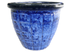 Frost Proof Pots & Planters > Malay Series
Round Rim Malay Pot : Special Art Design: Squares II (Falling Blue)
